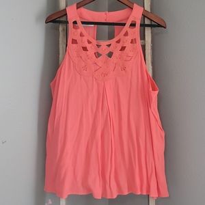 Cutout dressy tank top